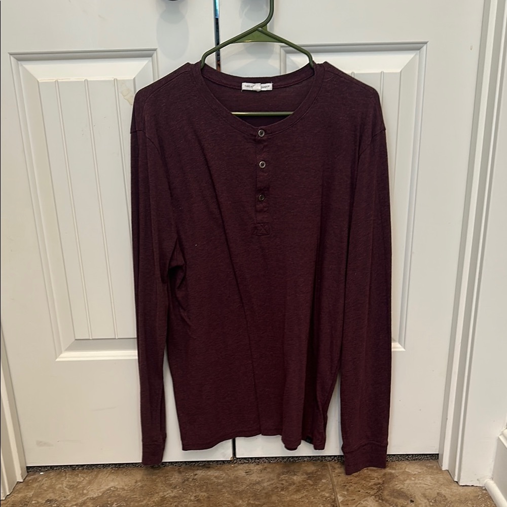 Threads 4 Thought Maroon Henley Shirt